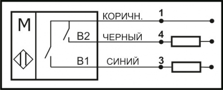 Датчик герконовый поплавковый уровня жидкости DFG 38.26-B2.240-NO/NO-372.08-M27x1,5-1,5-S