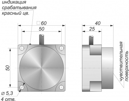 Датчик бесконтактный индуктивный И38-NO-DC