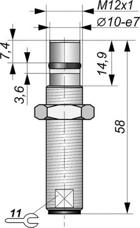 Датчик бесконтактный индуктивный взрывобезопасный стандарта "NAMUR" SNI 034D-1,5-S-P12-50