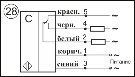 Бесконтактный емкостный датчик SEG071-NO/NC-ACR-PG-KT-TF-TRAB30(Текаформ, НКУ, Lкорп=100мм)